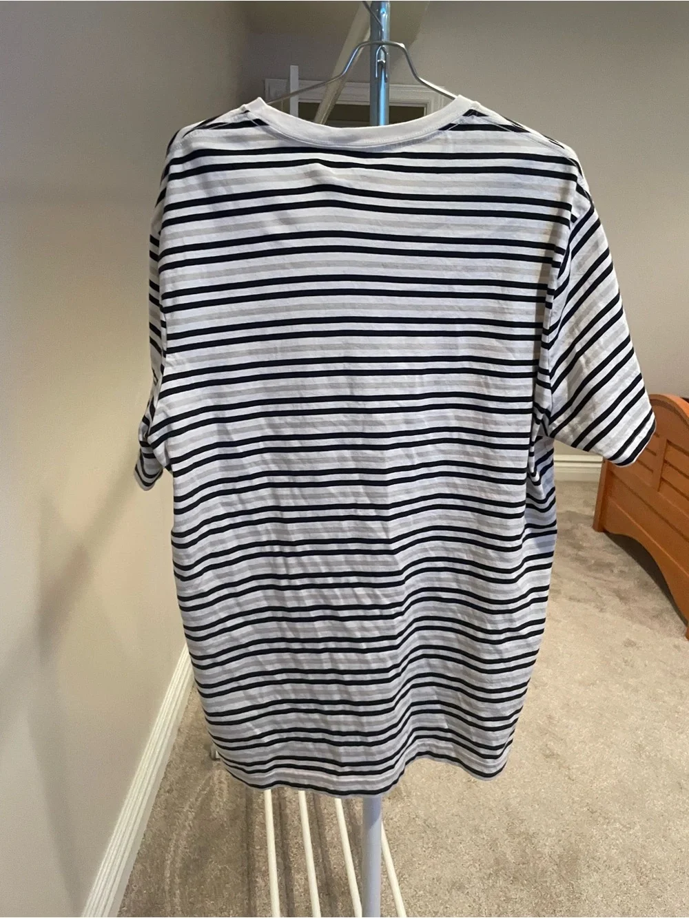 J. Crew Black & White Striped Short Sleeve Tee
